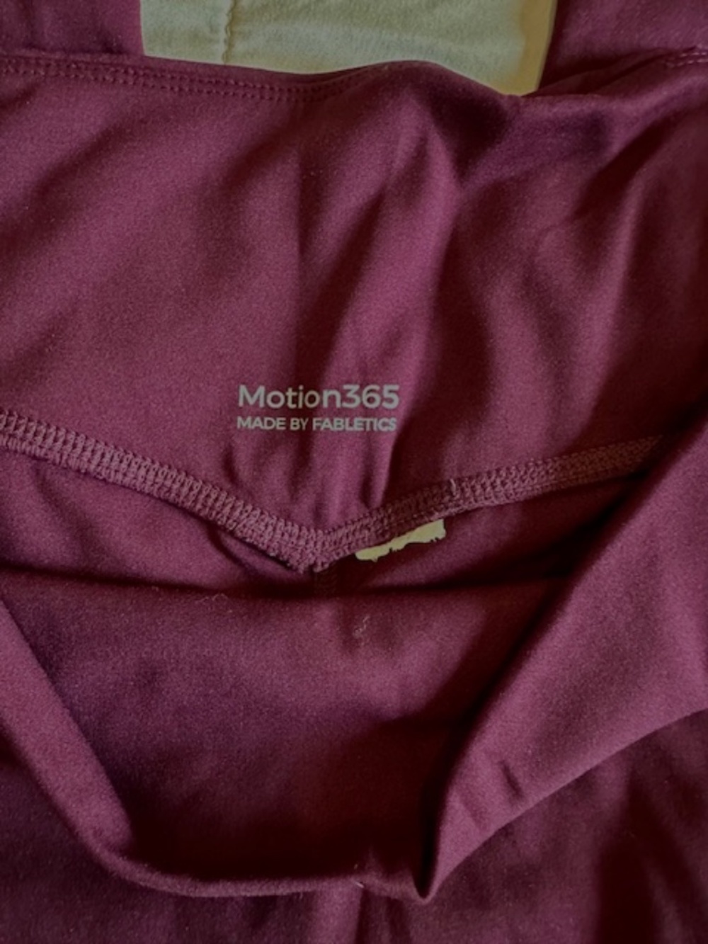 Fabletics Motion365 Burgundy High Waisted Leggings - Picture 3 of 9
